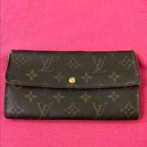 Louis Vuitton Brown Monogram Long Wallet